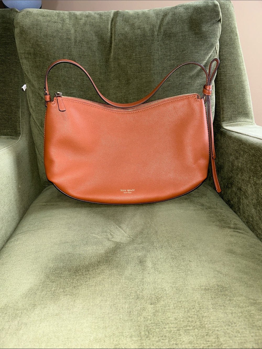 NWOT kate spade Warm Tan Leather Shoulder Hobo Bag LOOP LARGE' SHOULDER BAG